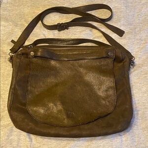 Biba Brown Soft Leather Crossbody Hobo Adjustable Strap